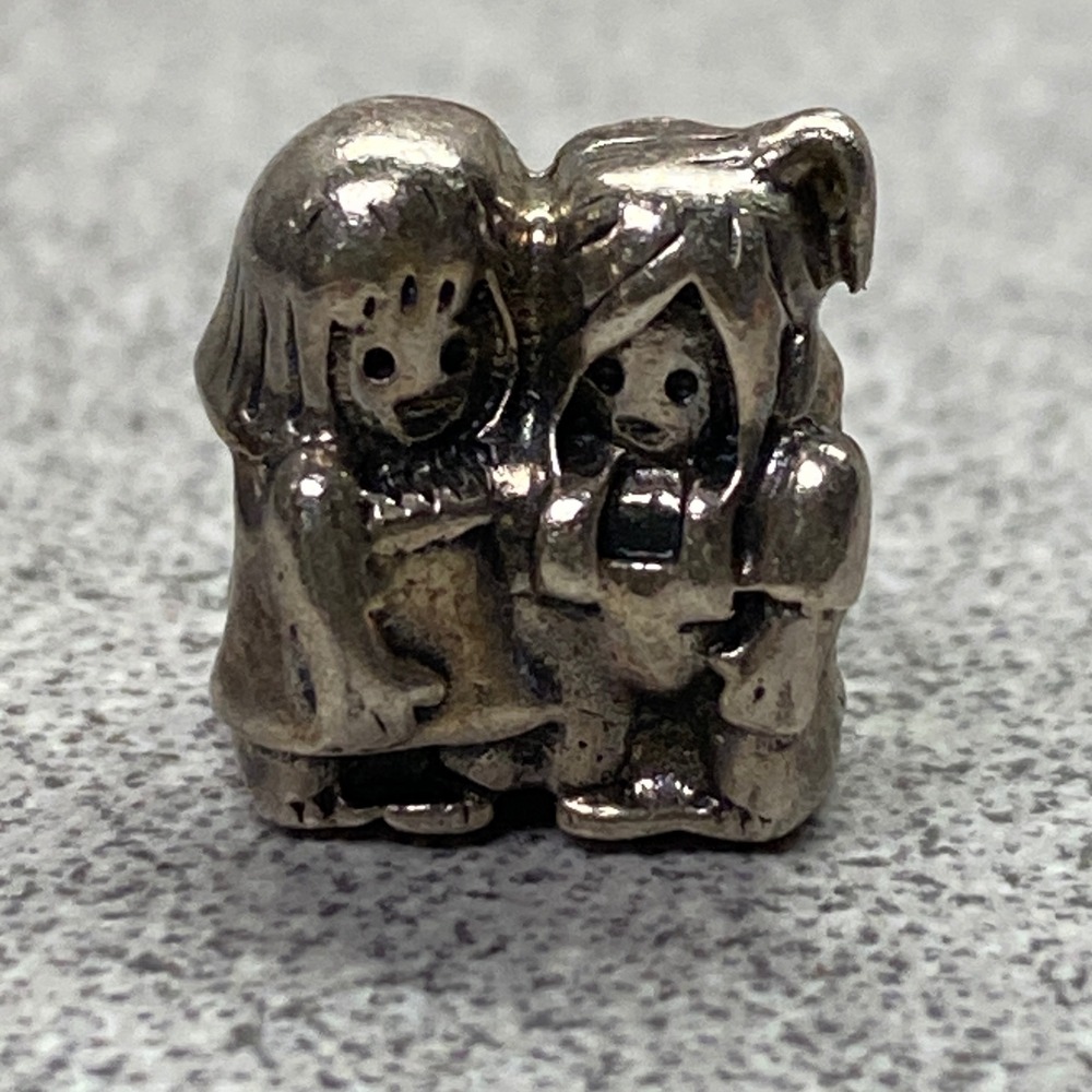 CHAMILIA 925 Sterling Silver Sisters Charm Bead Hugging Figures